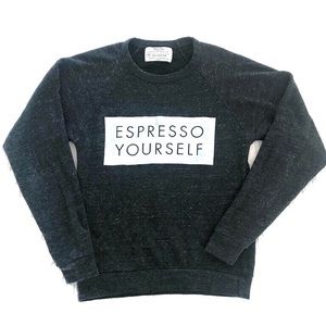 Starbucks Reserve Gray Pullover Sweatshirt Expresso Yourself Small